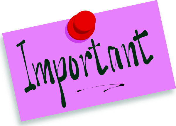 Important Announcements