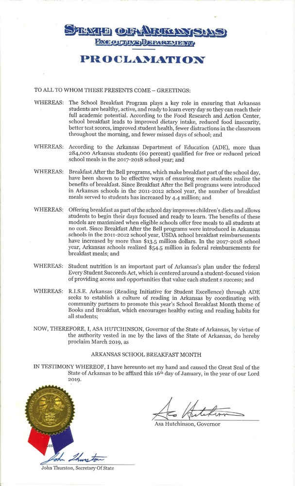 National School Breakfast Month