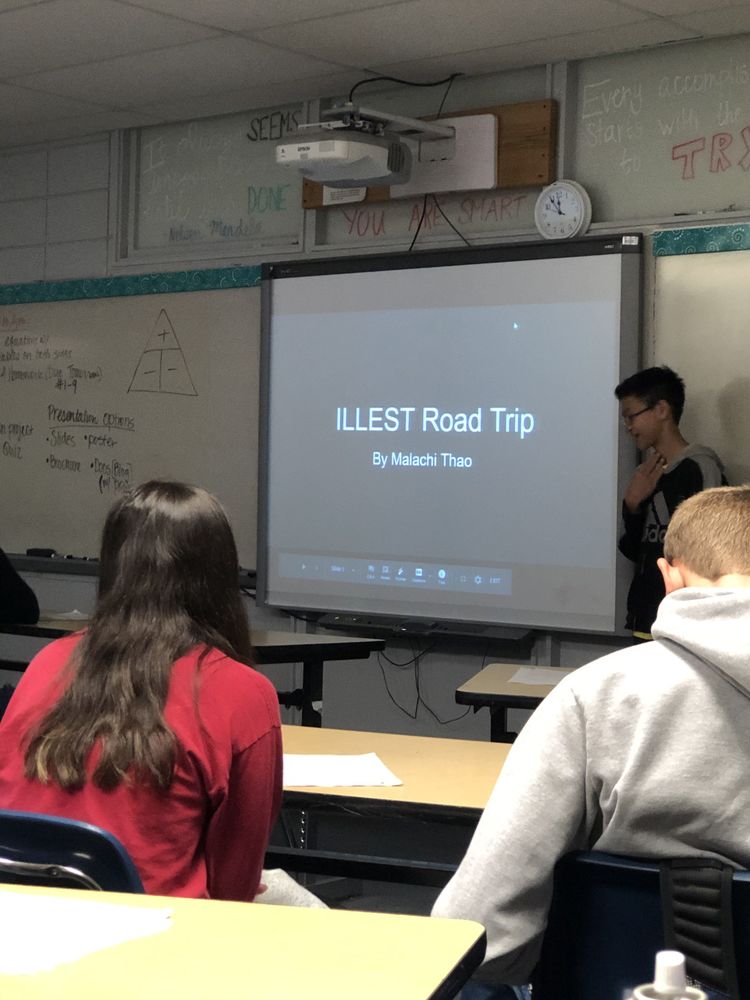 8th Grade Math Students Present Planned Road Trips