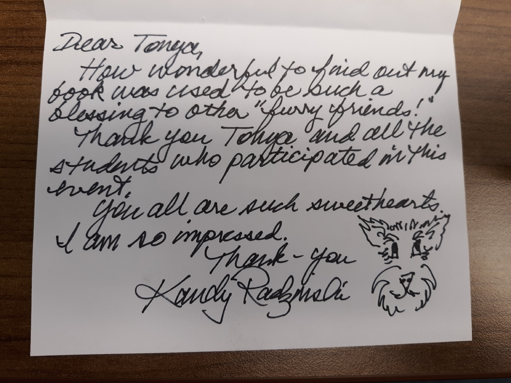 author thank you note